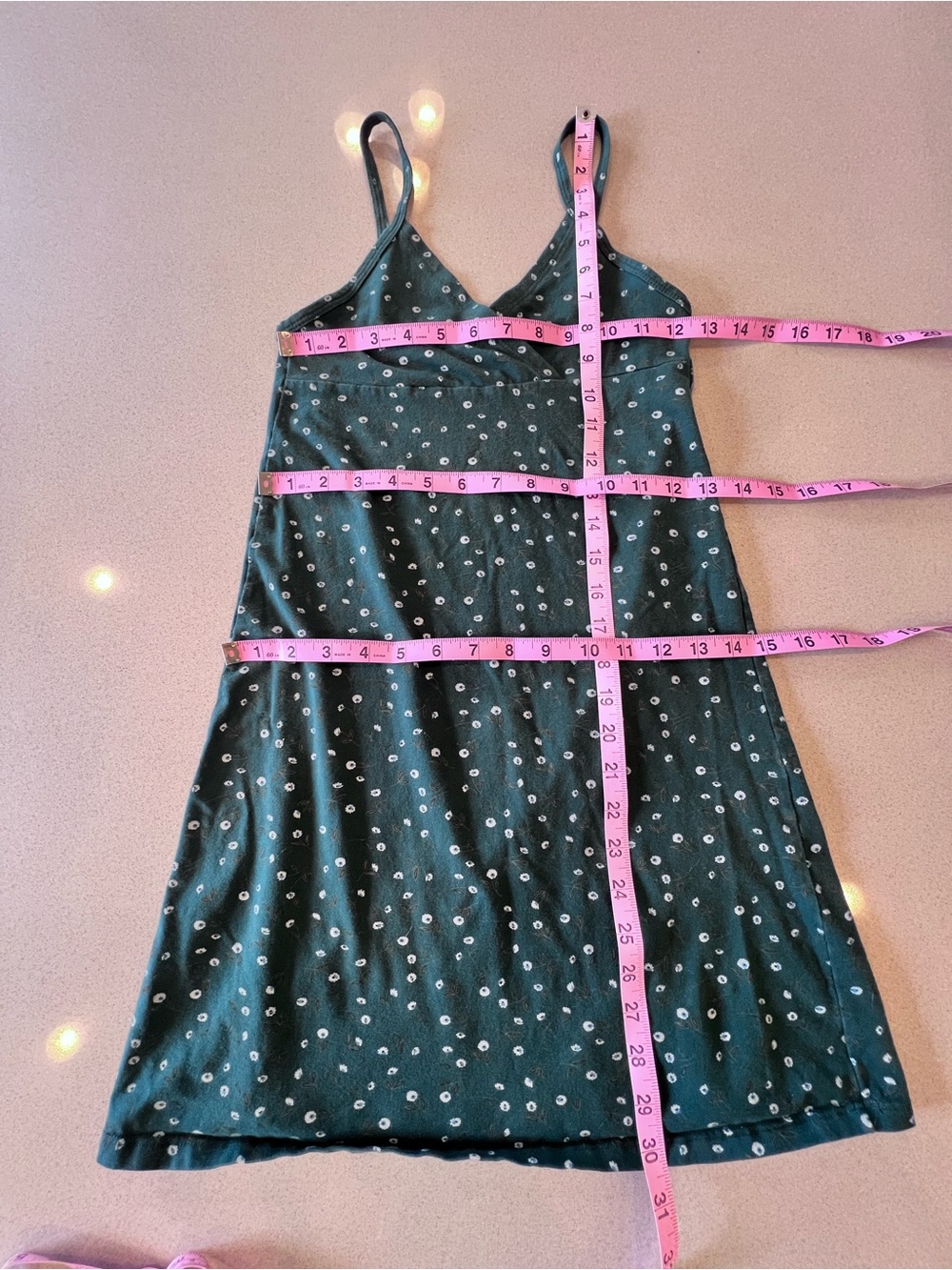 Brandy Melville Amara Dress Ditsy Floral One Size Made in Italy Cotton Elastane - Picture 5 of 8